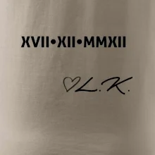 Dátum výročia a iniciály