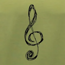 Husľový kľúč kreslený