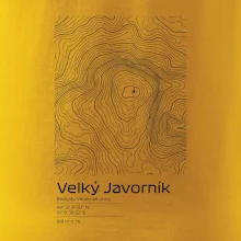 Velký Javorník (Beskydy) - vrstevnice v obdĺžniku