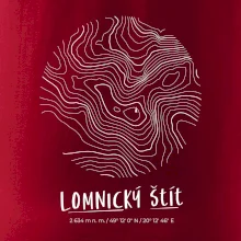 Lomnický štít - vrstevnice v kruhu