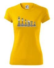 Šachové figúrky v rade - kreslené