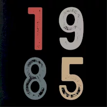 Vintage číslica 1985 Vintage číslica 1985