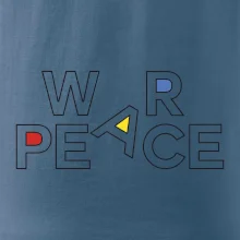 War, peace - farebný nápis War, peace - farebný nápis