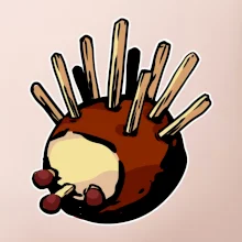 Gaštanový ježko - prsník