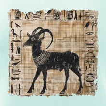 Egyptské hieroglyfy koza
