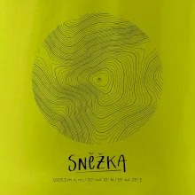 Sněžka - vrstevnice v kruhu