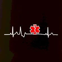 EKG rescue červená hviezda