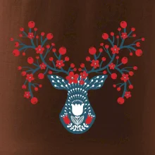 Folklór - jeleň s červenými plodmi