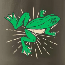 Žaba zelená kreslená