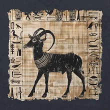 Egyptské hieroglyfy koza