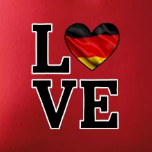 Love Nemecká vlajka Love Nemecká vlajka