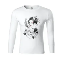 Japonsko - žena s červenými ústami Japonsko - žena s červenými ústami