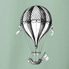 Teplovzdušný balón kreslený