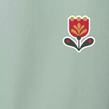 Folklór na prsníku tulipán