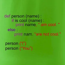 Python I am cool, You are not cool