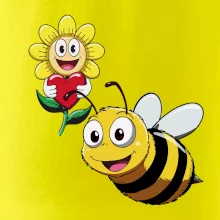 Parové tričko - Včela a kvetina