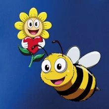 Parové tričko - Včela a kvetina