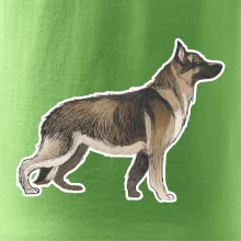 Nemecký ovčiak - hnedý kreslený