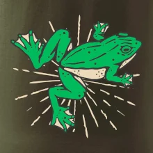 Žaba zelená kreslená
