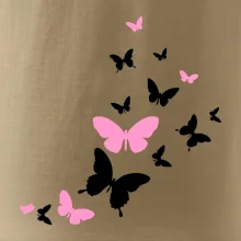 Motýle ružovo čierni