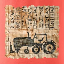 Egyptské hieroglyfy traktor