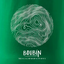 Boubín - vrstevnice v kruhu