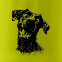 Čiernobiela karikatúra Labrador tmavý Čiernobiela karikatúra Labrador tmavý