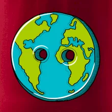 Planéta krajiny gombík (Pecka design)