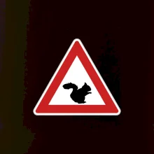 Dopravná značka - Pozor veverička