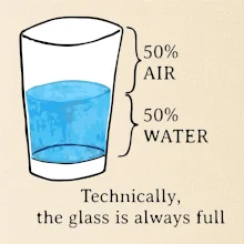 Technically, the glass is always full