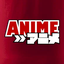 Anime nápis červený