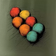 Petanque guľa kresba