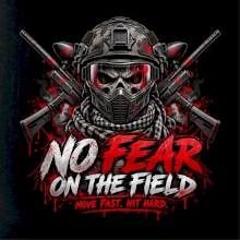 Lebka bojovníka – No Fear paintball