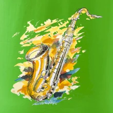 Saxofón maľovaný