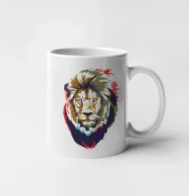 Hlava leva kreslená jednoduchá