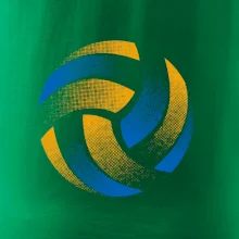 Volejbalová lopta raster farebný