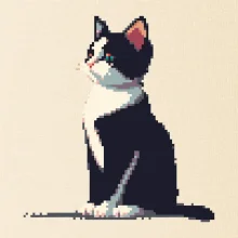 Mourovatá mačka pixel