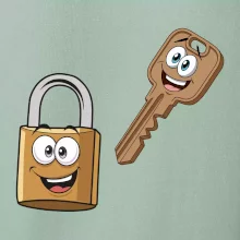 Parové tričká - Zámok a kľúč