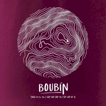 Boubín - vrstevnice v kruhu