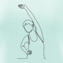 Preťahujúca sa žena jedným ťahom Preťahujúca sa žena jedným ťahom