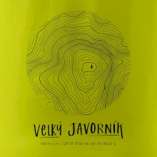 Velký Javorník (Beskydy) - vrstevnice v kruhu