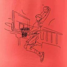 Basketbalista jedným ťahom - výskok
