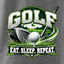 Golfová palica s loptičkou eat sleep repeat