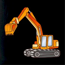 Bager bez nápisu oranžový Bager bez nápisu oranžový