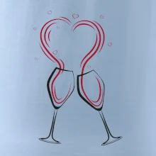 Víno je láska - srdiečka