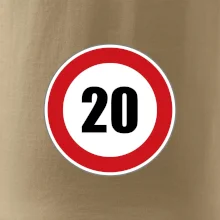 Dopravná značka - obmedzenie rýchlosti 20