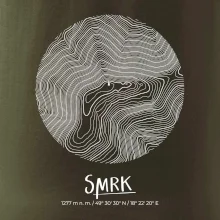 Smrk - vrstevnice v kruhu