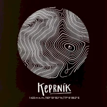 Keprník - vrstevnice v kruhu