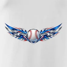 Baseballový míček s kovovými křídly