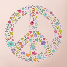 Peace symbol lístočky